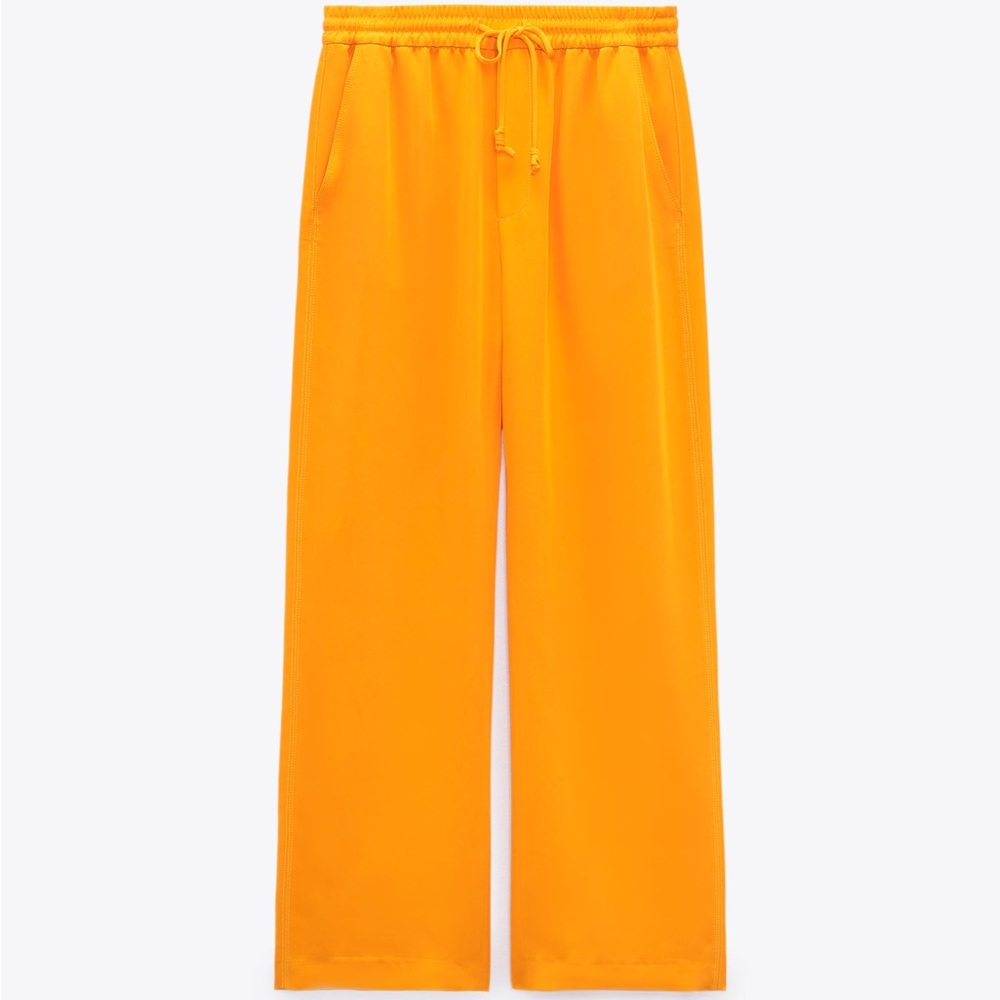 Zara straight pant Orange, NWT